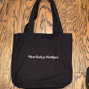 New York or Nowhere Black Tote Bag